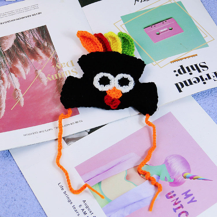 Halloween Cat & Dog Knitted Pet Hat, Wool Cartoon Costume for Pets