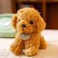 Lifelike Cuddles: Simulation Teddy Dog Plush Toy Doll (Fashion & Simple Style, $\mathbf{4}$ Colors).