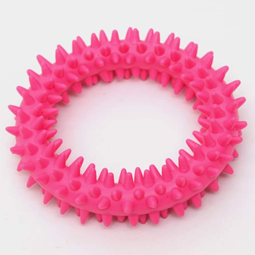 TPR Spiky Circle Dog Chew Ring, Bite-Training Molar Toy & Teeth-Cleaning Pet Supply