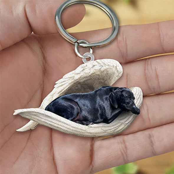 Creative Fashion Cute Dog-Shaped Acrylic Keychain, Single/Double-Sided Print