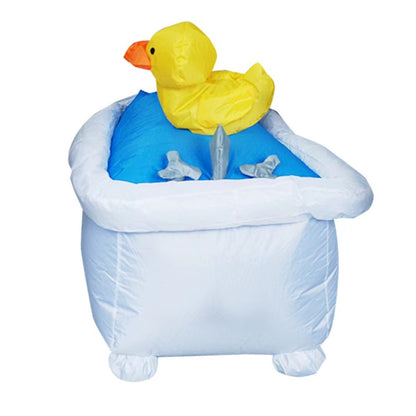 Quirky Fun: Dance Party Funny Bathtub Duck Inflatable Costume (Adult, Average Size).