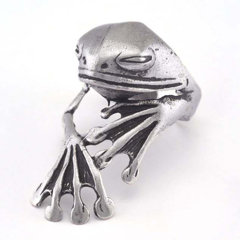 Best-Selling Boldness: Adjustable Vintage Frog, Cat, or Octopus Big Eyes Big Claw Alloy Ring.