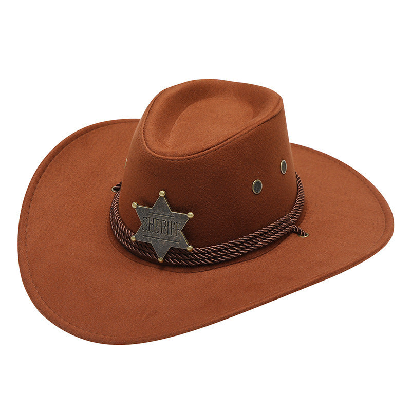 Year-Round Adventure: American Trend Three Ropes Cowboy Hat (Wool Blend, Flat Top).