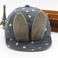 Cartoon Cute Bunny Soft-Brim Baseball Hat, Adjustable Cotton Cap for Kids