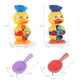 Bath Time Fun: Dr. Duck Rotating Waterwheel Sucker Toy ($\mathbf{25\text{cm}}$ Water Play).