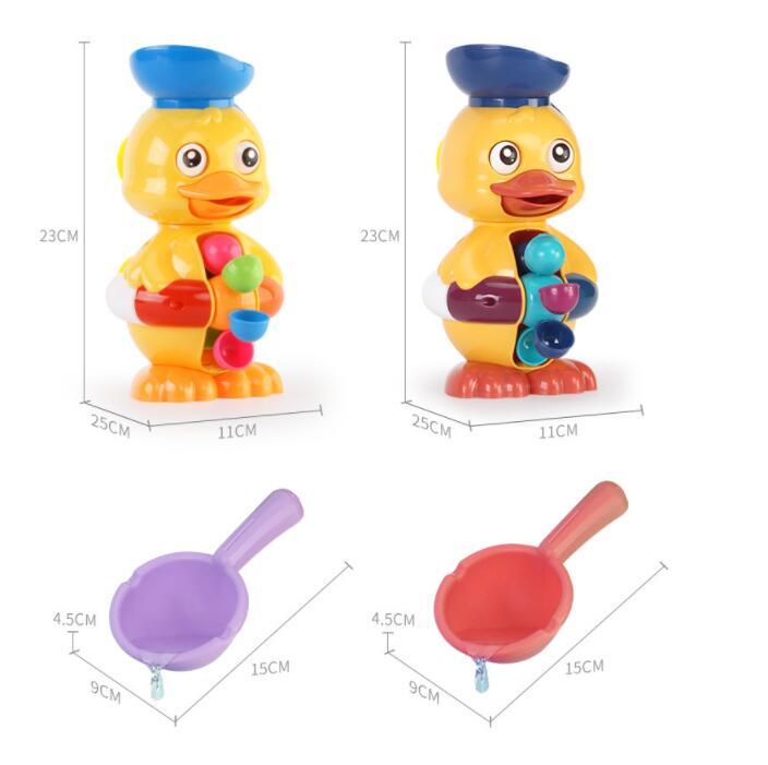 Bath Time Fun: Dr. Duck Rotating Waterwheel Sucker Toy ($\mathbf{25\text{cm}}$ Water Play).