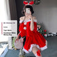 Christmas Bunny Cosplay Uniform, Gold Velvet Women’s Costume Set (Free Size)