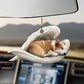 Sleeping Angel Dog Car Pendant, Acrylic Hanging Ornament for Cars, Doors & Home Decor