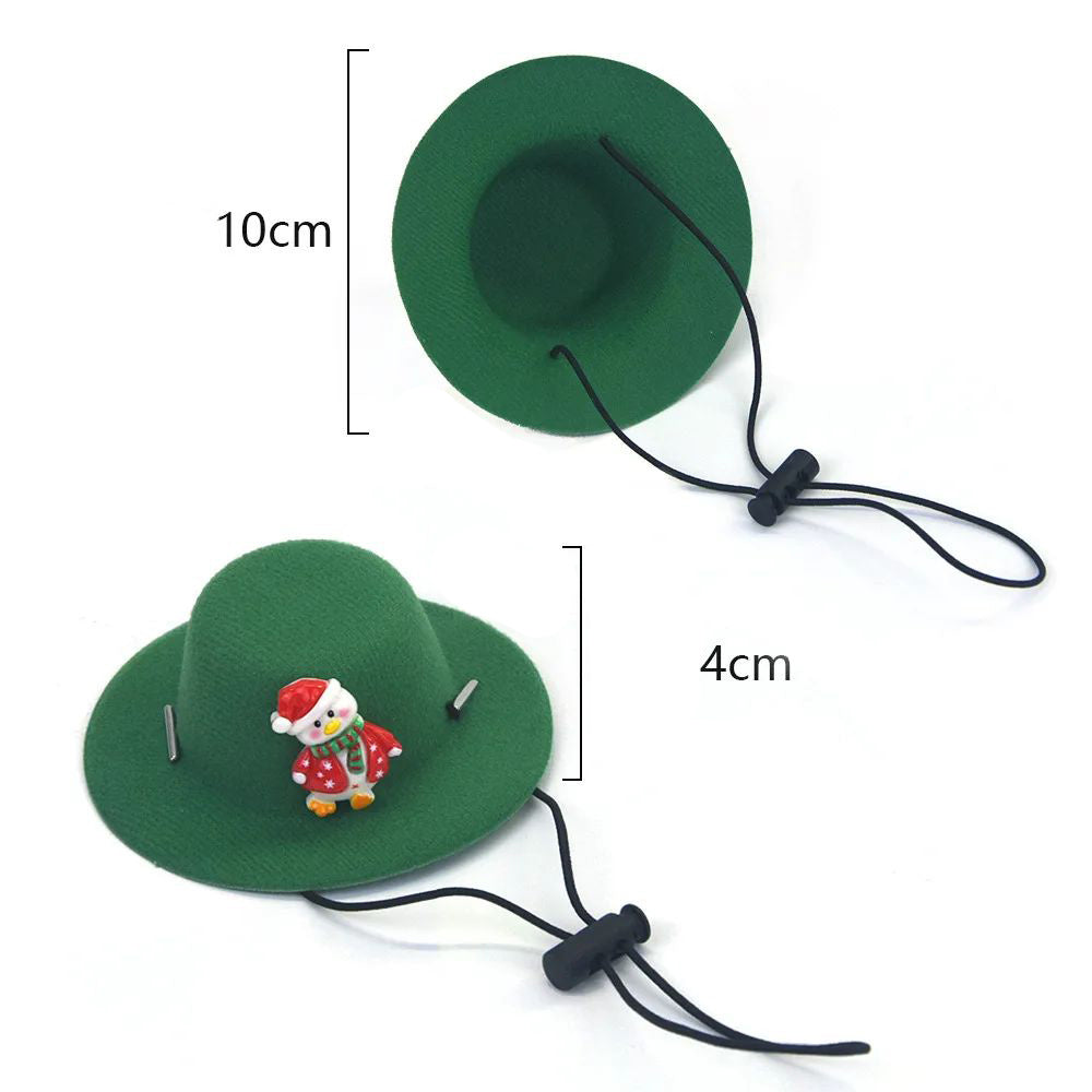 Pet Christmas Felt Hat, Soft Cute Holiday Cosplay Accessory for Dogs & Cats