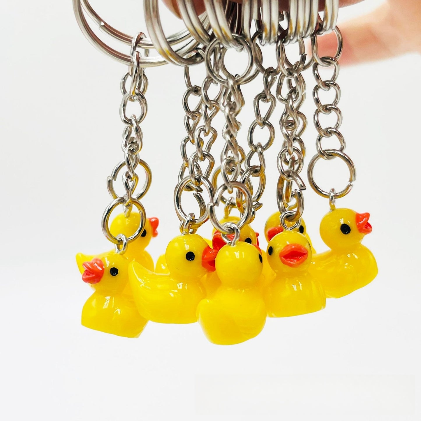 Pocket Pal: Creative Cartoon Mini Small Yellow Duck Keychain (Resin Pendant).